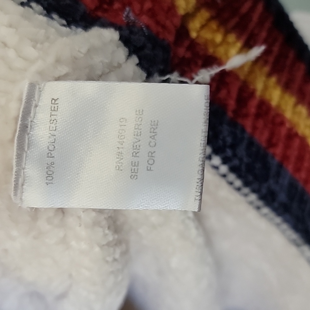 Cloudchaser VSCO Cute Casual Crop Fleece Striped Sweater Large - Picture 5 of 7